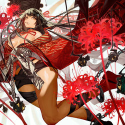 This is a pixiv picture whose title is 百鬼夜行x地獄太夫.