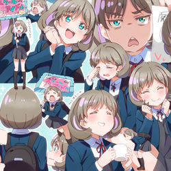 This is a pixiv picture whose title is 🍨唐可可(ﾀﾝｸｩｸｩ)ちゃん表情集.