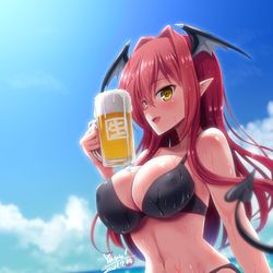 This is a pixiv picture whose title is 小悪魔オン・ザ・ビーチ.