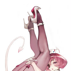 This is a pixiv picture whose title is The Devil in a white clothes.