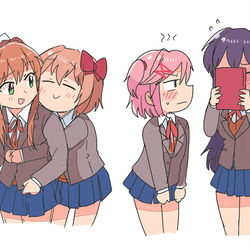 This is a pixiv picture whose title is どきどき文芸部！.