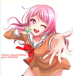 This is a pixiv picture whose title is バンドリ 丸山彩.