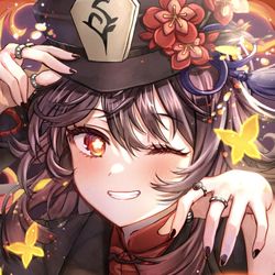 This is a pixiv picture whose title is 胡桃生誕祭.