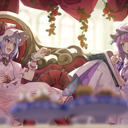 This is a pixiv picture whose title is 深窓の御友人.