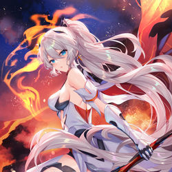 This is a pixiv picture whose title is 薪炎之律者.