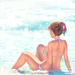 This is a pixiv picture whose title is 休暇♥.