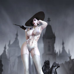 This is a pixiv picture whose title is 八尺夫人.