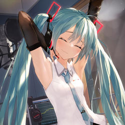 This is a pixiv picture whose title is Audio Mikusdown.