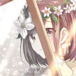 This is a pixiv picture whose title is 限りなく灰色へ.