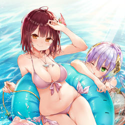This is a pixiv picture whose title is ソフィーちゃんと水遊び.
