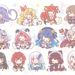 This is a pixiv picture whose title is にじさんじライバーさんSDイラストまとめ.