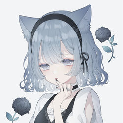 This is a pixiv picture whose title is 🖤.