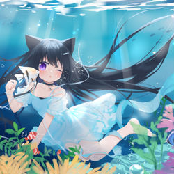 This is a pixiv picture whose title is Ocean Cat.