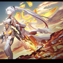 This is a pixiv picture whose title is 薪炎之律者.