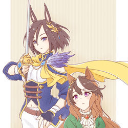 This is a pixiv picture whose title is ウマネスト(捏造).