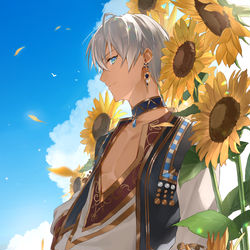 This is a pixiv picture whose title is 青空.