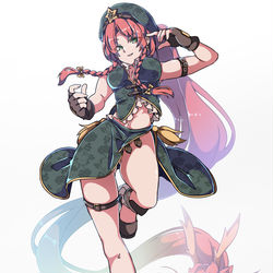 This is a pixiv picture whose title is 紅美鈴(ギルティギア風衣装).