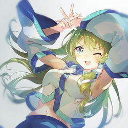 This is a pixiv picture whose title is 早苗.