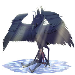 This is a pixiv picture whose title is クロコサギ.