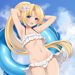 This is a pixiv picture whose title is 海のエルフ.