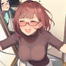 This is a pixiv picture whose title is 近視の姉＃11.