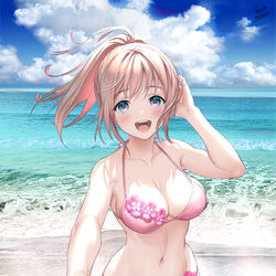 This is a pixiv picture whose title is 「はやく泳ごうよ！」.
