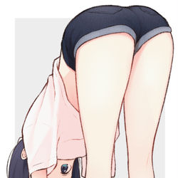 This is a pixiv picture whose title is 前屈.