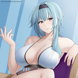 This is a pixiv picture whose title is Eula (GI) - Commission.