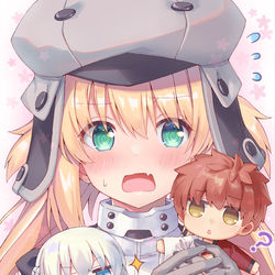 This is a pixiv picture whose title is 照れちゃうキャストリアと村正ちゃん.