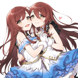 This is a pixiv picture whose title is ほっぺ合わせ大崎姉妹.