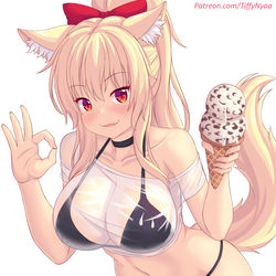 This is a pixiv picture whose title is Lick my cream~~.