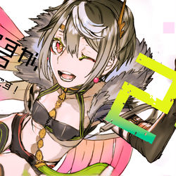 This is a pixiv picture whose title is 『蜘蛛ですが、なにか？』24話応援絵.