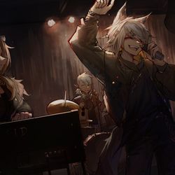 This is a pixiv picture whose title is 披光之人....