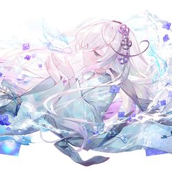 This is a pixiv picture whose title is 流水の扇.