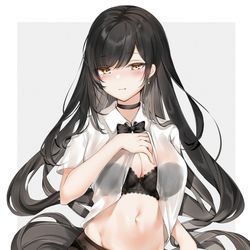 This is a pixiv picture whose title is 🖤.