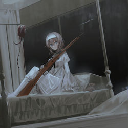 This is a pixiv picture whose title is ты проснулась?.