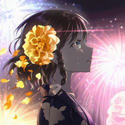 This is a pixiv picture whose title is 夏祭りの空.