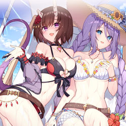 This is a pixiv picture whose title is 騎士クンを誘惑するお姉さんたち.