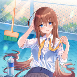 This is a pixiv picture whose title is 「ちょっと一休みする？」.