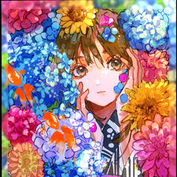 This is a pixiv picture whose title is 万華鏡.