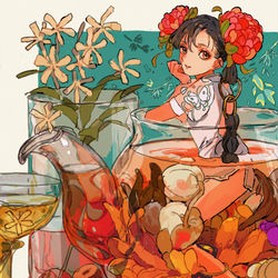 This is a pixiv picture whose title is ティータイムの精.