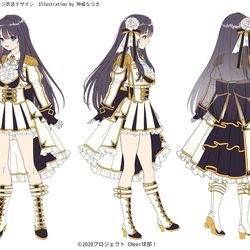 This is a pixiv picture whose title is 【Cheer球部！】雪城亜耶羽 衣装デザイン.