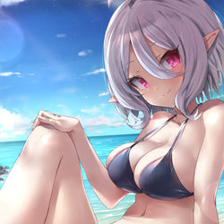 This is a pixiv picture whose title is 大人黒水着コッコロたん.