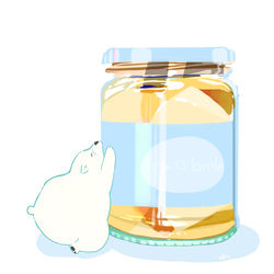 This is a pixiv picture whose title is 瓶詰フルーツ.