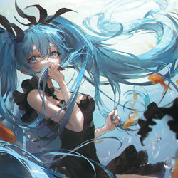 This is a pixiv picture whose title is 深海少女.