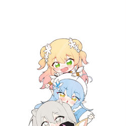 This is a pixiv picture whose title is 積み上げホロ5期生！.