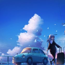 This is a pixiv picture whose title is 入道雲.