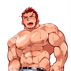 This is a pixiv picture whose title is アカシ「あっぢぃ〜」.