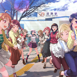 This is a pixiv picture whose title is Aqours.
