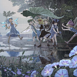This is a pixiv picture whose title is 骤雨.